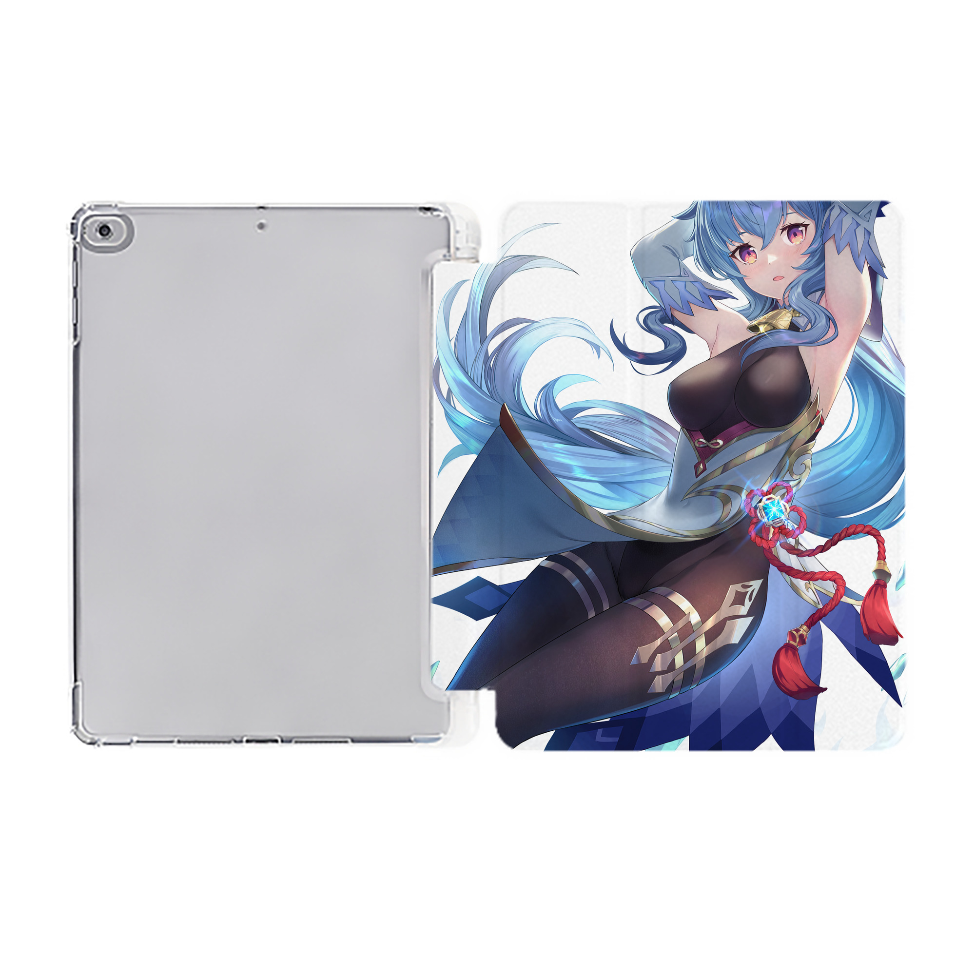 げんし神 genshin IPad ケース ペン収納付き 三つ折りスタンド PUレザー×シリコン 対応機種9.5/10.5/10.9インチ
